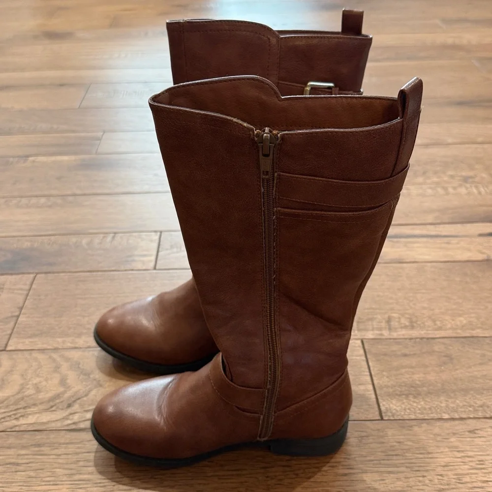 SO Girls Camilaa Riding Boots - Cognac - Size 1 Med